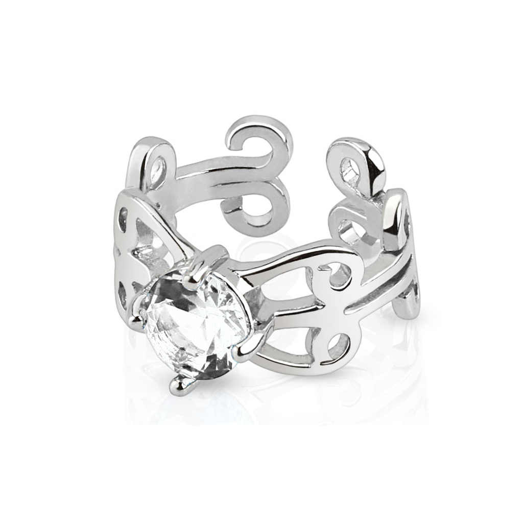 Earcuff med sten og vridninger