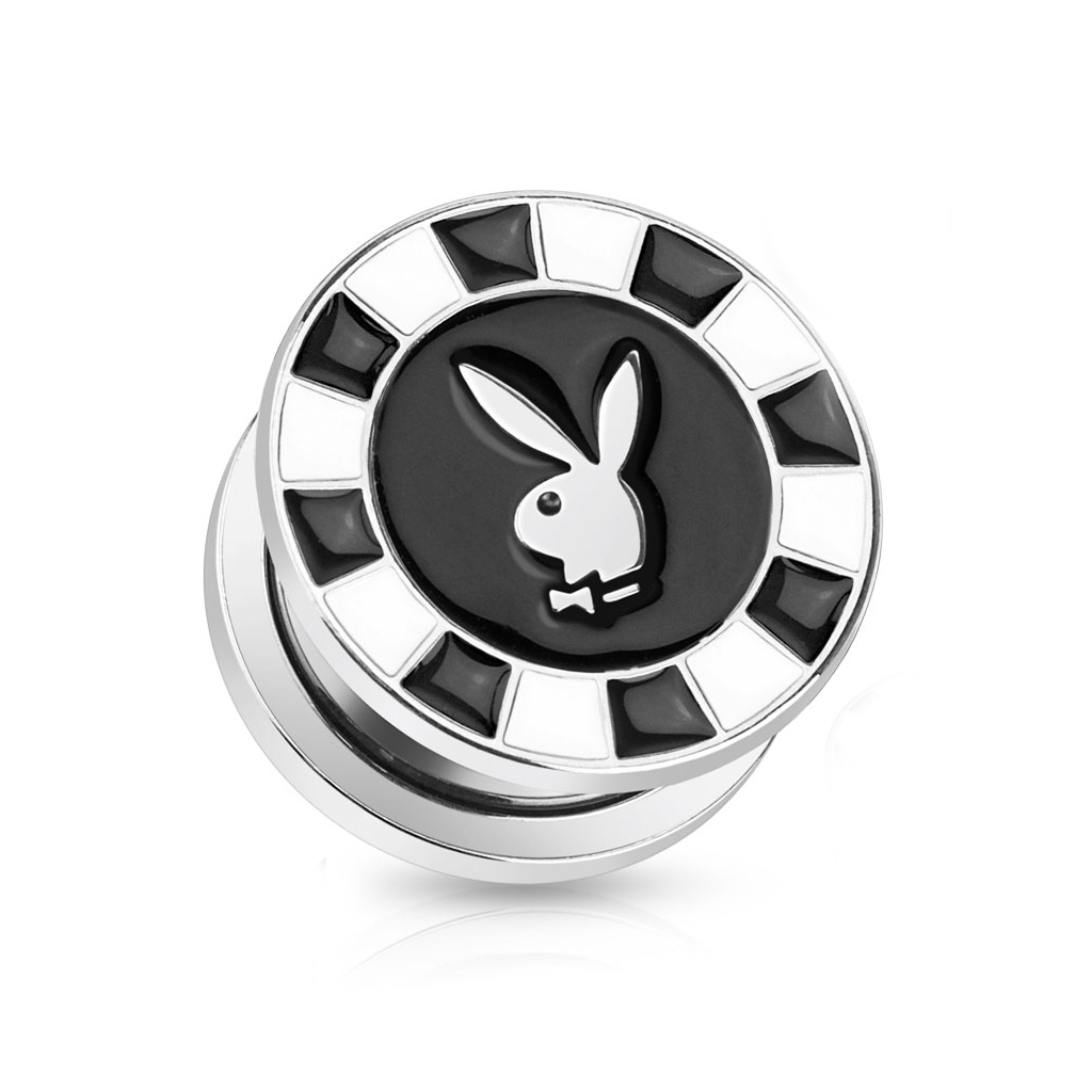 Playboy™ plugg av kirurgisk stål med pokerjeton